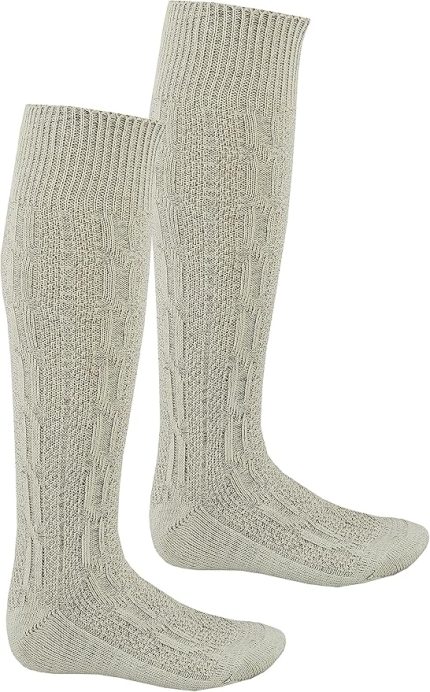 RIDEX Oktoberfest Mens Bavarian Costume Lederhosen Socks Pairs (7 UK / 41 EU, Light Brown)