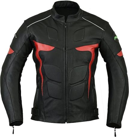RIDEX Mens LJ-2R Biker Motorbike Motorcycle Leather Jacket CE Armours